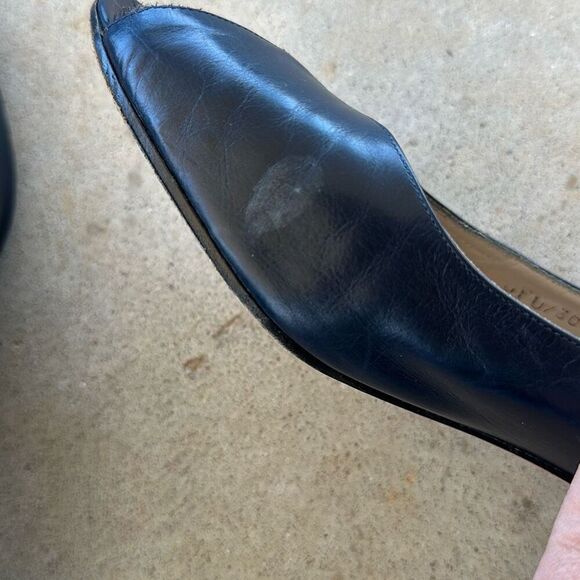 Salvatore Ferragamo Peep Toe Leather Pumps Made in Florence Italy Women’s Size 8 - Picture 9 of 12